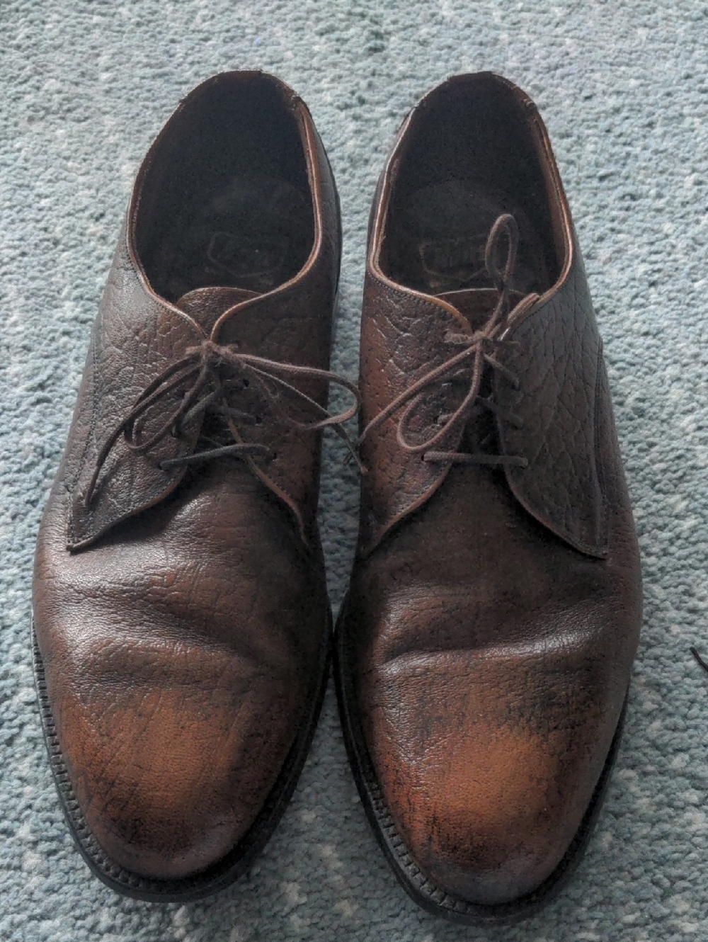 Hartt Brown Leather Lace-Up Derbys